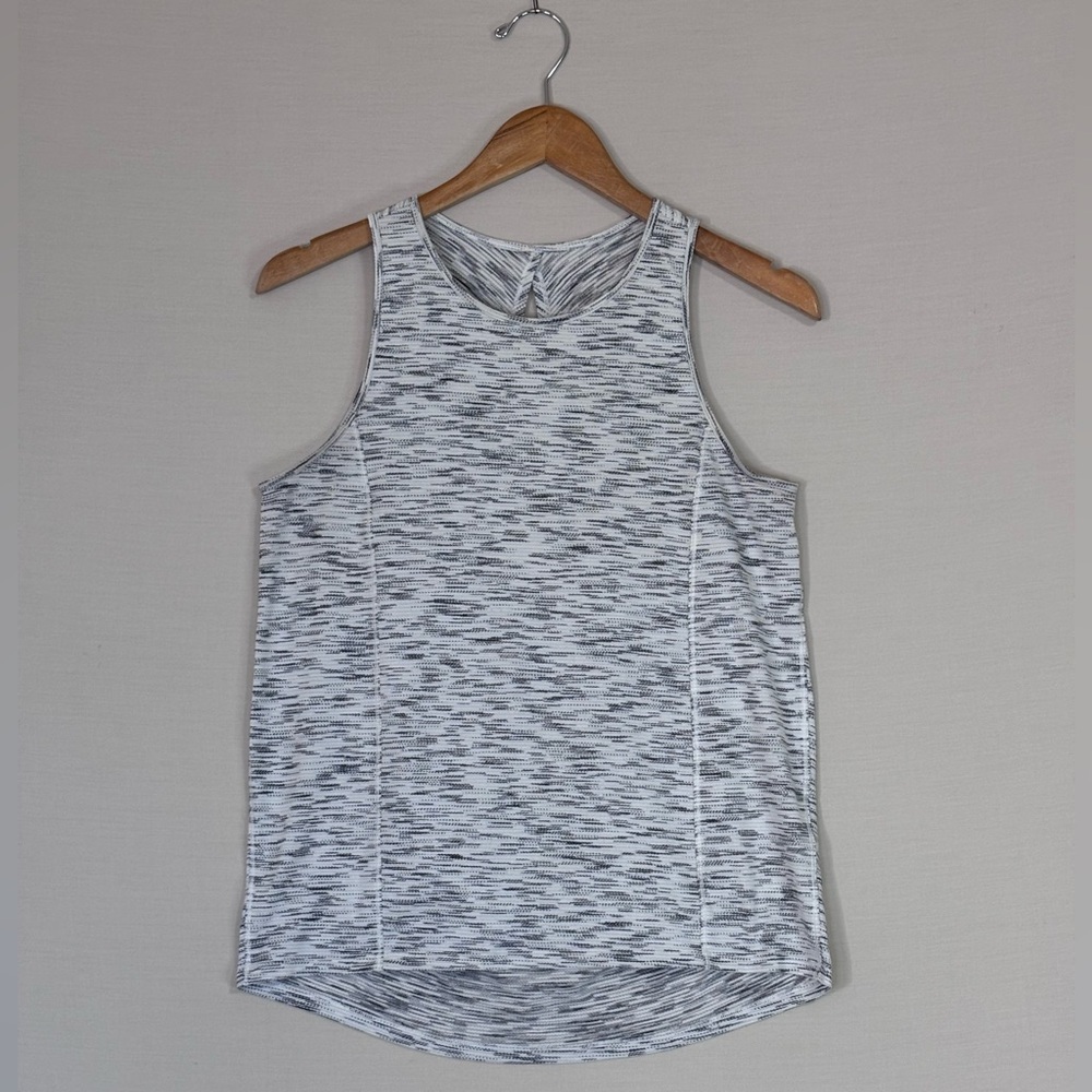 Lululemon Open Back Tank Gray Space Dye Athleisure Yoga Top